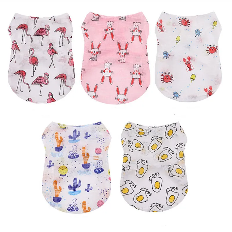 Winter Clothing Colors - 5-Farben-Sommer-schöne Cartoon-Hundeweste, kühle und atmungsaktive Sonnenschutzkleidung