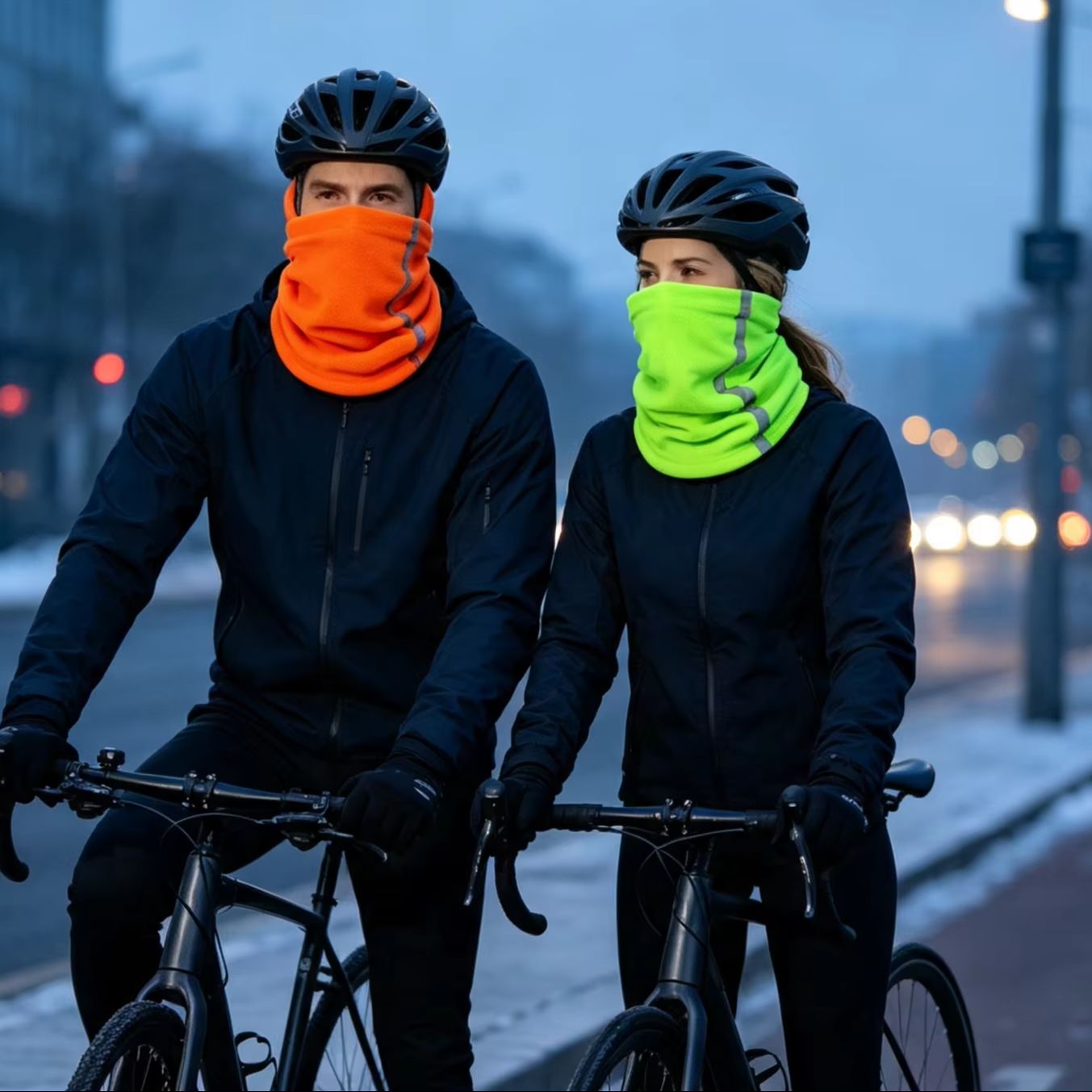 Neck Gaiter Fleece - Fleece-Halsmanschette, Sichtbarkeit, reflektierend, Sicherheits-Halswärmer, Sturmhaube, Bandana,