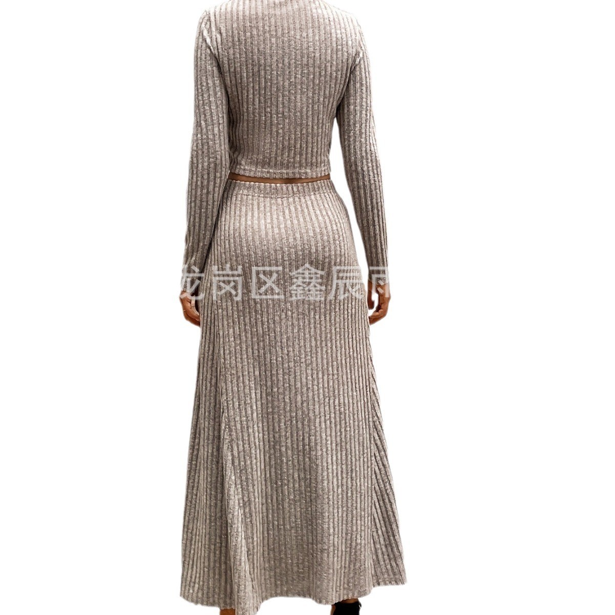 Winter Clothing For Woman - Winter Damenkleidung 2-teiliges Set Schlanker Langarm-Strickanzug