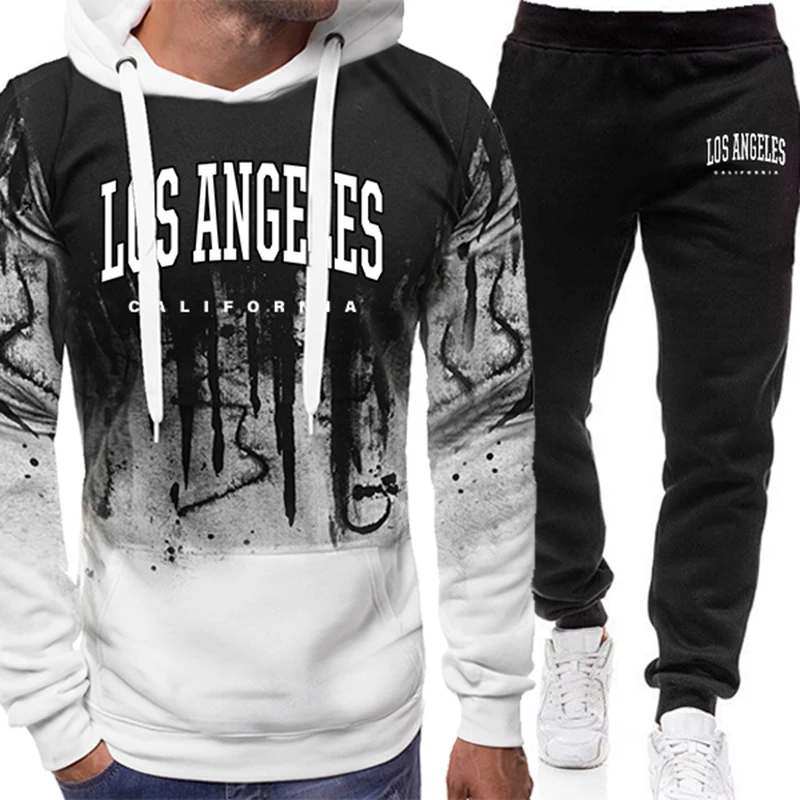 Winter Clothing Usa - Modischer Herren-Trainingsanzug mit Print, Lässiger Sweatshirt
