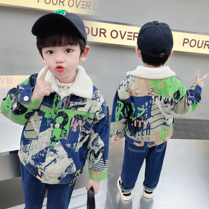 Winter Clothing Drawing For Kids - Kinder Baby Warme Jeansjacke Parka Mantel
