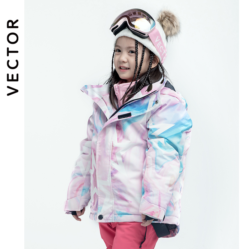 Winter Clothing Vector - Kinder Snowwear Im Freien Wasserdichte und