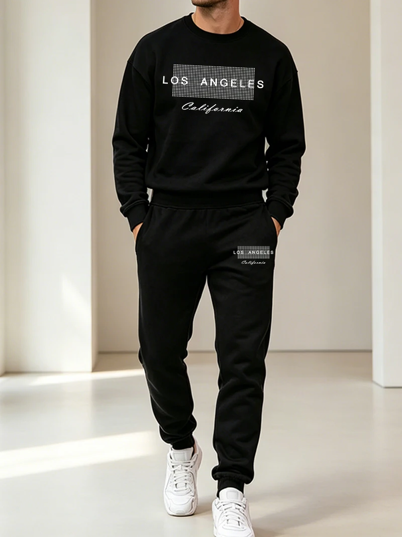 Winter Clothing Usa - Herbst Winter Herren Sport 2-teiliges Set