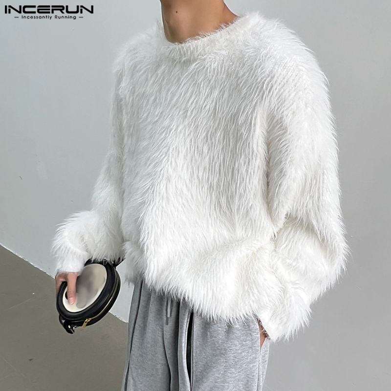 Winter Clothing Colors - 2023 männer Pullover Einfarbig Plüsch Oansatz