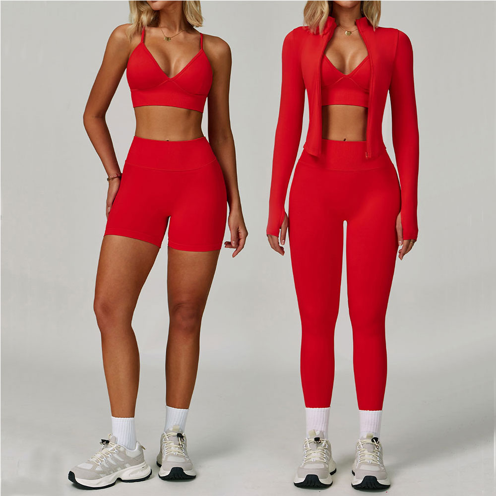 Winter Yoga Clothing - 2/3-teiliges Yoga-Outfit Sportset für Damen, Trainingsanzug,