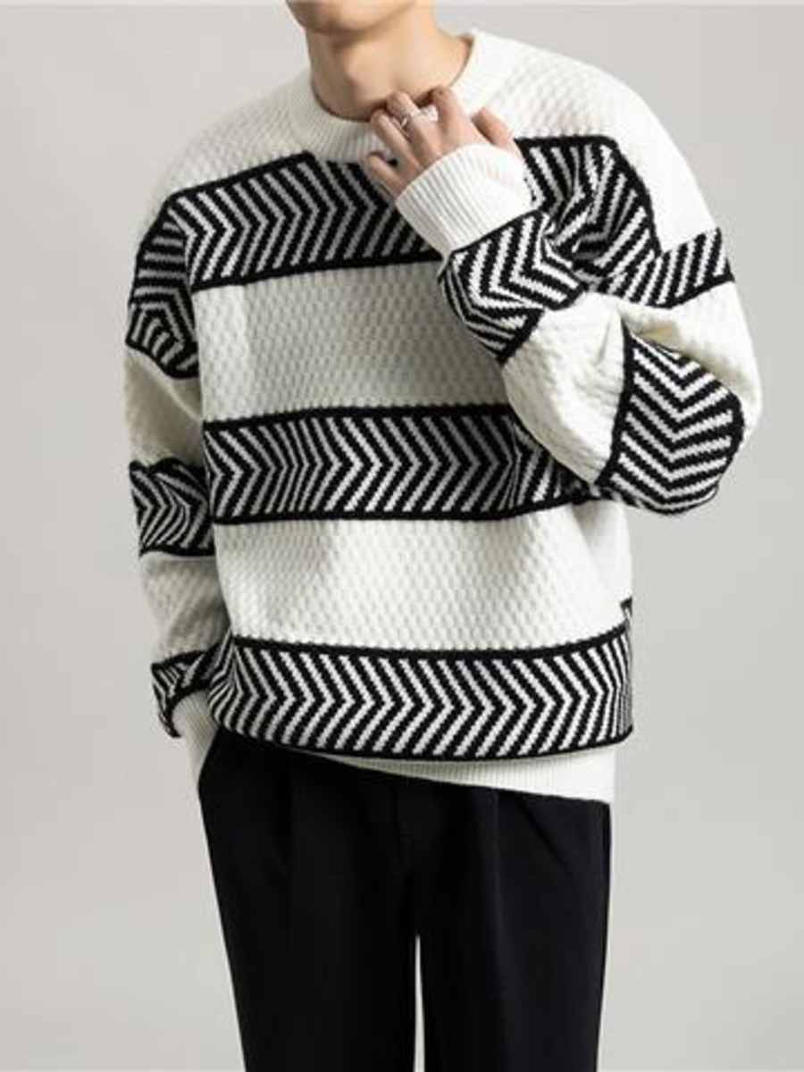 Casual Lose Streifen Pullover  – Winter Clothing Colors Bewertung und Preis