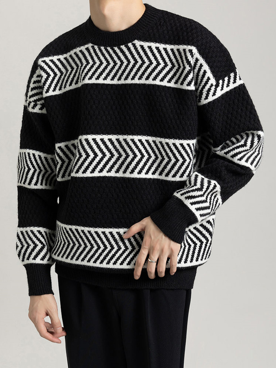 Casual Lose Streifen Pullover  – Winter Clothing Colors Bewertung und Preis