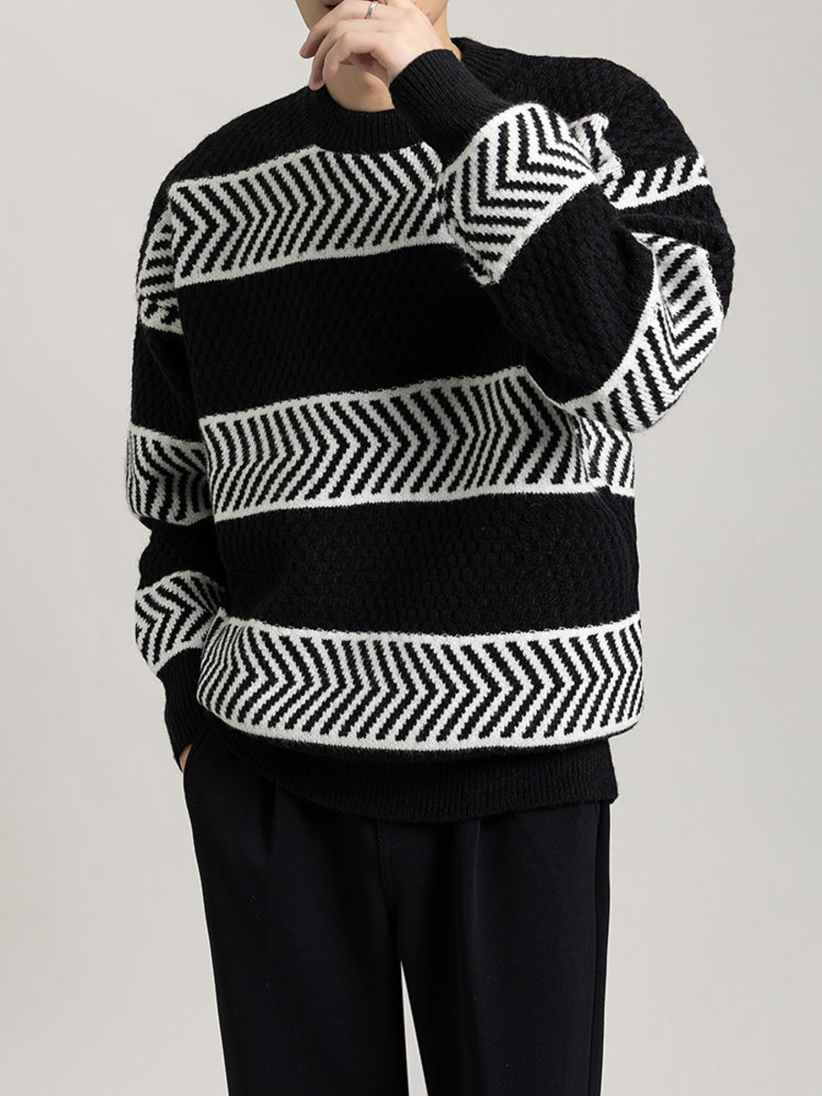 Casual Lose Streifen Pullover  – Winter Clothing Colors Bewertung und Preis