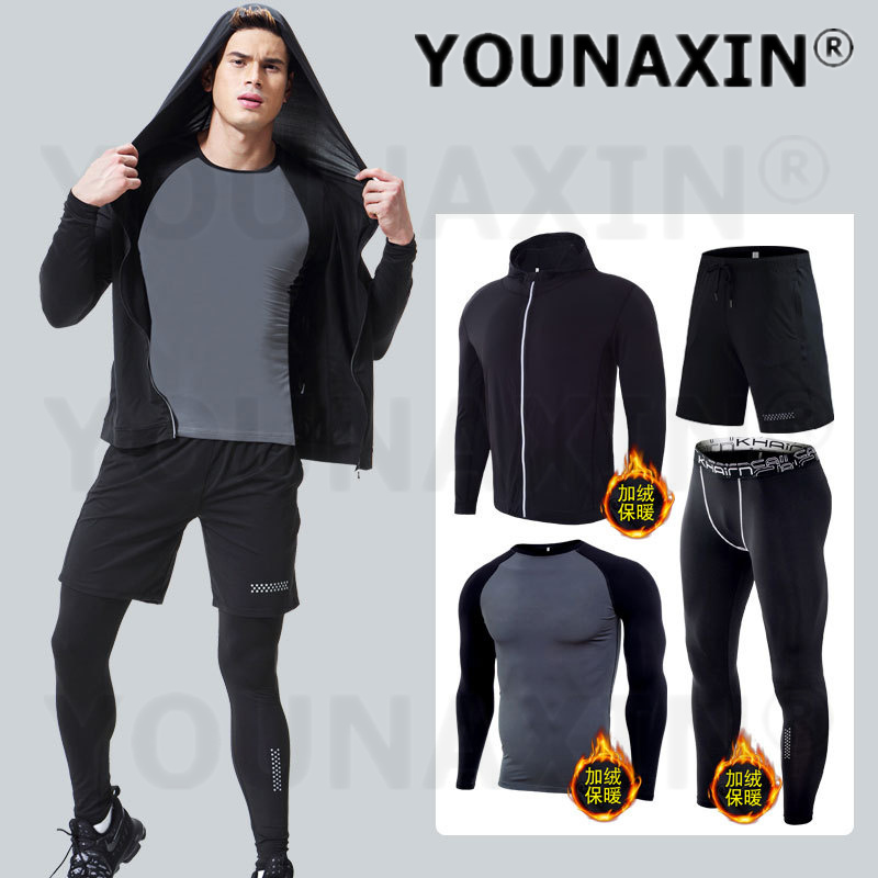 4-teiliges Herren-Fitness-Klei – Winter Yoga Clothing Bewertung und Preis
