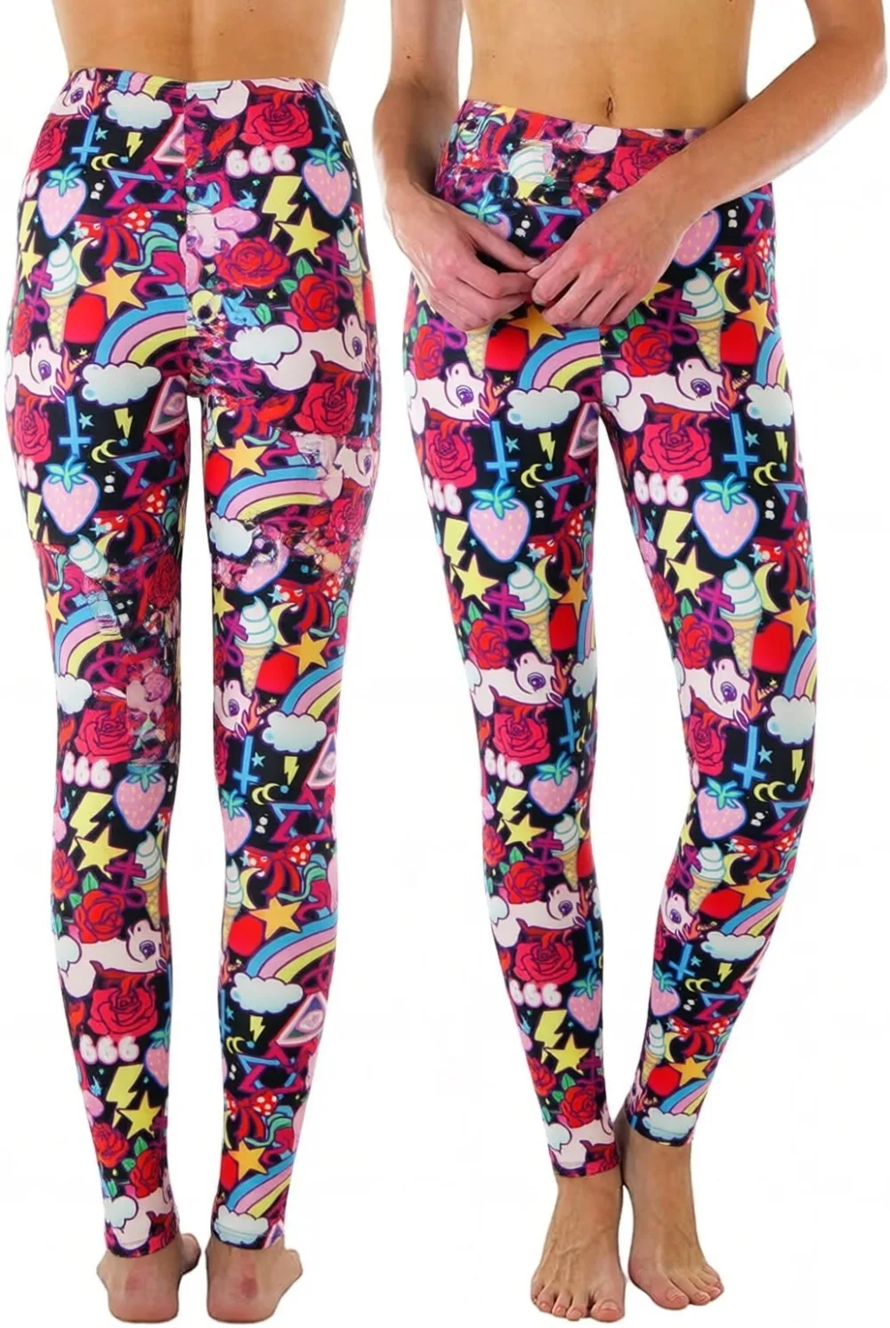 Damen-Leggings mit buntem Rege – Winter Yoga Clothing Bewertung und Preis
