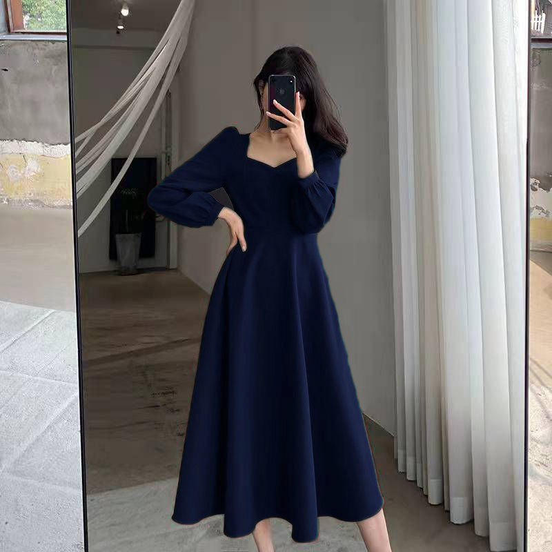 Temperament schwarz Midi Kleid – Winter Clothing Colors Bewertung und Preis